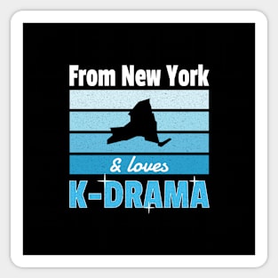 From New York and loves K-Drama outline of state Sticker